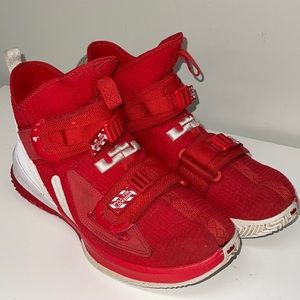 Nike LeBron Soldier 13 SFG TB Basketball Shoes Red White CN9809-600 Mens 7.5